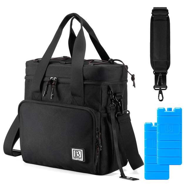 Brisby Kühltasche 15 Liter Schwarz mit Orange