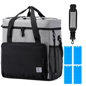 Brisby Cooler Bag 30 Liter Black Gray Orange