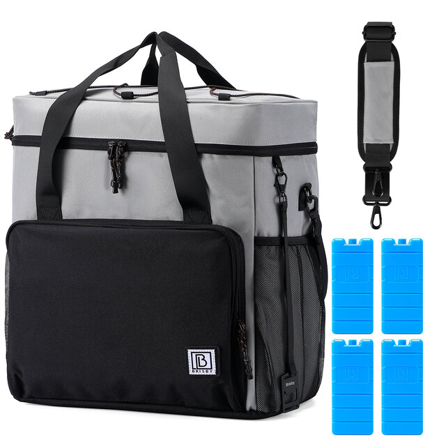 Sac isotherme Brisby 30 litres noir gris orange