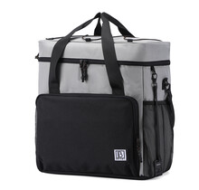 Bolsa térmica Brisby de 30 litros, color negro, gris y naranja