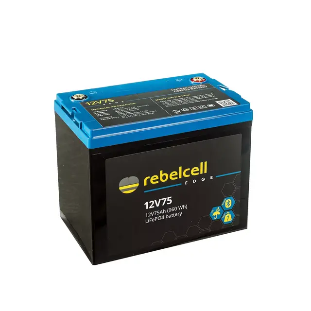 Rebelcell 12V 75Ah EDGE LiFePO4 accu