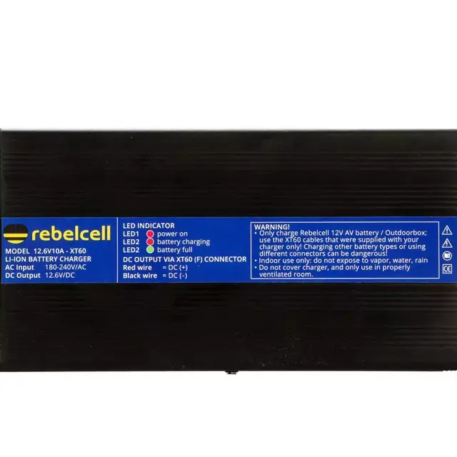 Rebelcell 12.6Volt 10A Lithium battery charger