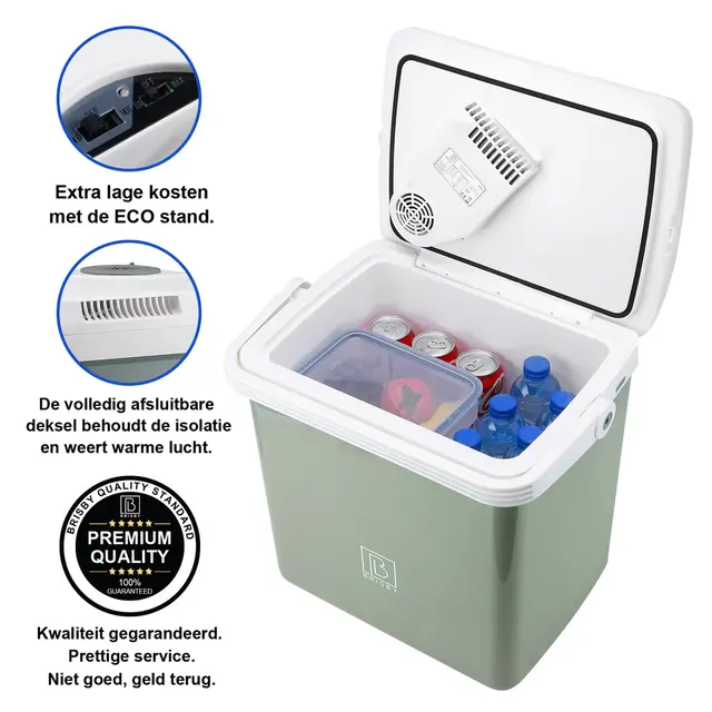 Glacière électrique Brisby 25 litres verte