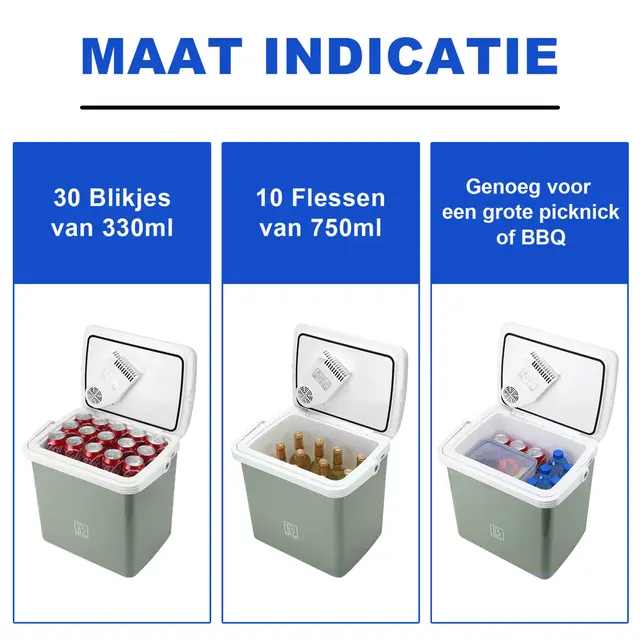 Glacière électrique Brisby 25 litres verte
