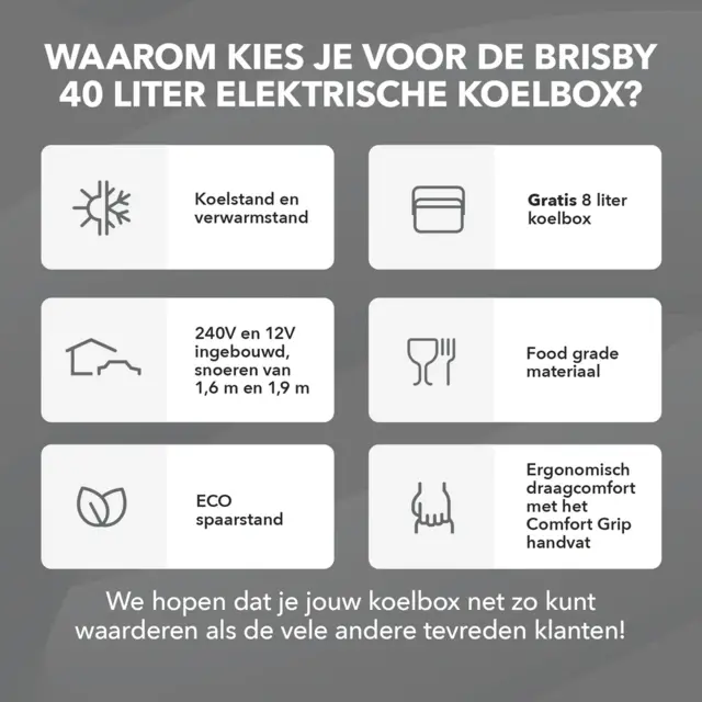 Brisby Electric Cool Box 40 Liter Grey