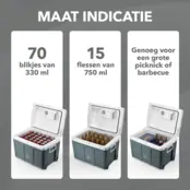 Brisby Elektrische koelbox 40Liter Grijs