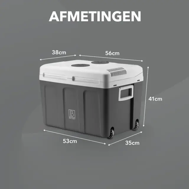 Brisby Elektrische Kühlbox 40 Liter Grau