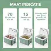 Brisby Elektrische koelbox 40Liter Groen