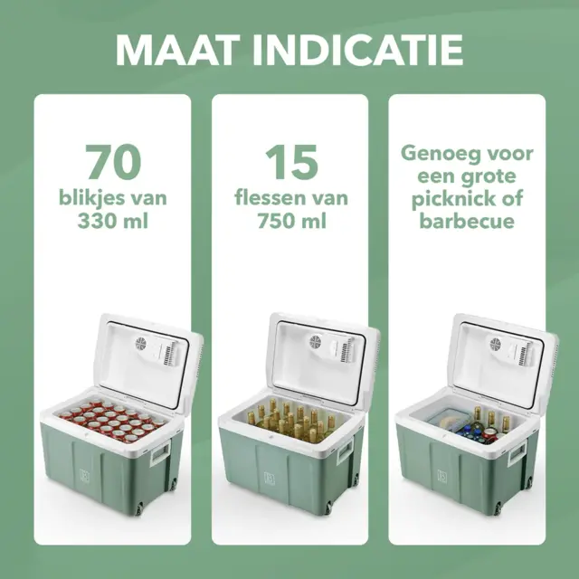 Brisby Elektrische koelbox 40Liter Groen