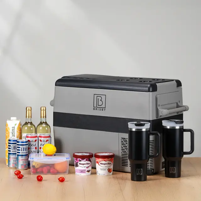Glacière à compresseur Brisby 40,5 litres et glacière 8 litres noire SET