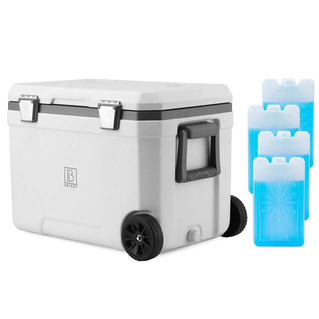 Nevera portátil Brisby de 45 l, color blanco