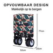 Packaway Foldbar Bolderkar abstrakte farver 70 kg