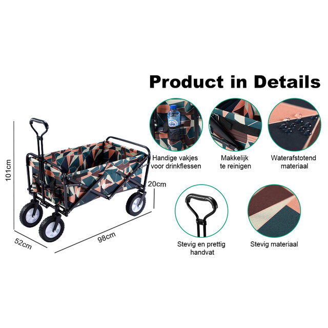 Packaway Foldable Bolderkar Abstract Colors 70kg