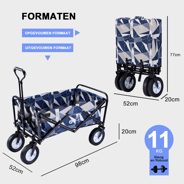 Packaway Opvouwbare Bolderkar Abstract Pastel 70kg