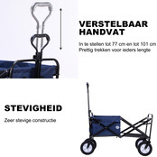 Packaway Foldable Bolderkar Dark Blue 70kg