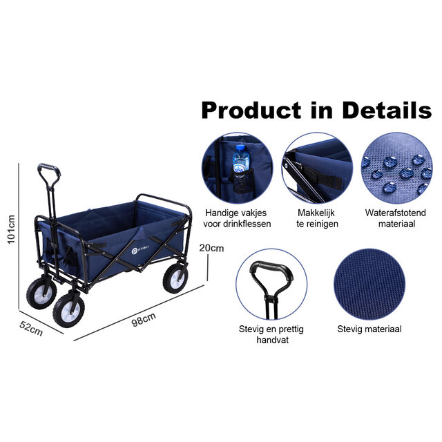 Bolderkar pieghevole Packaway blu scuro 70 kg