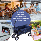 Packaway Opvouwbare Bolderkar Donkerblauw 70kg