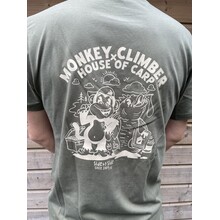 Monkey Climber x House of Carp 15 år T-shirt Olivengrøn