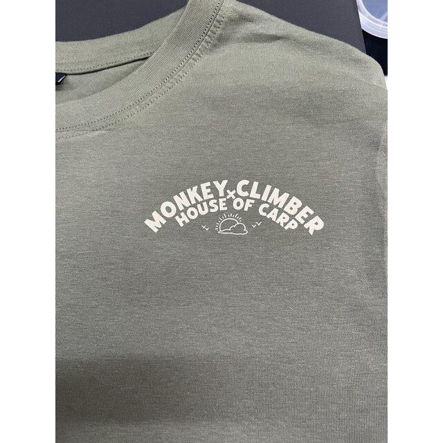 Monkey Climber x House of Carp 15 Jahre T-Shirt Olivgrün