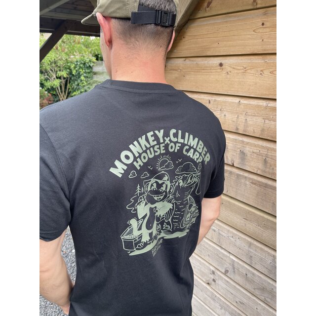 Maglietta Monkey Climber x House of Carp 15 anni nera