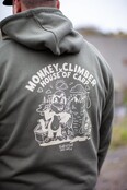 Sudadera con capucha Monkey Cllimber x House of Carp 15 años verde oliva