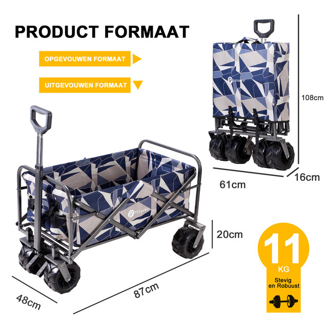 Packaway XL Opvouwbare Bolderkar Abstract Colors Pastel 80kg