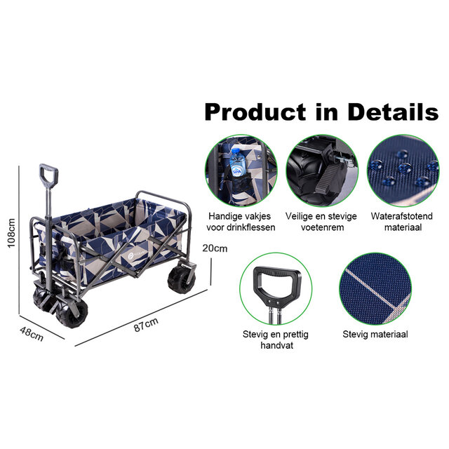 Packaway XL faltbar Bolderkar Abstrakte Farben Pastell 80kg