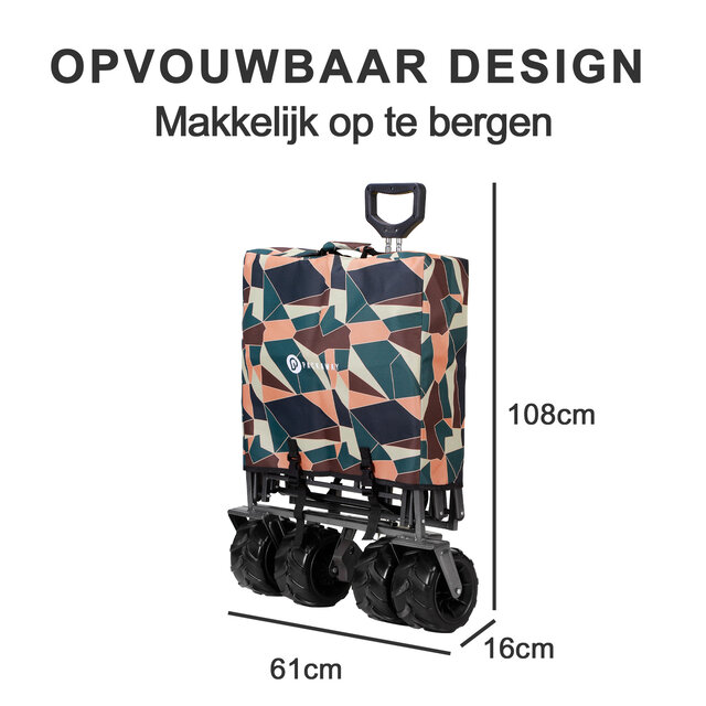 Chariot pliable Packaway XL, couleurs abstraites, 80 kg