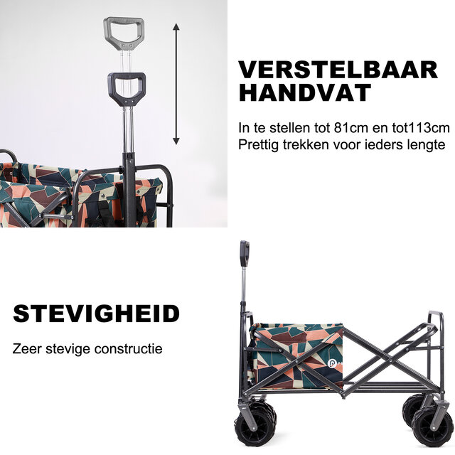 Chariot pliable Packaway XL, couleurs abstraites, 80 kg