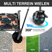 Packaway XL Foldable Wagon Abstract Colors 80kg