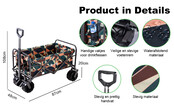 Chariot pliable Packaway XL, couleurs abstraites, 80 kg