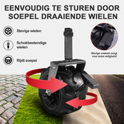 Carrello pieghevole Packaway XL con colori astratti, portata 80 kg.