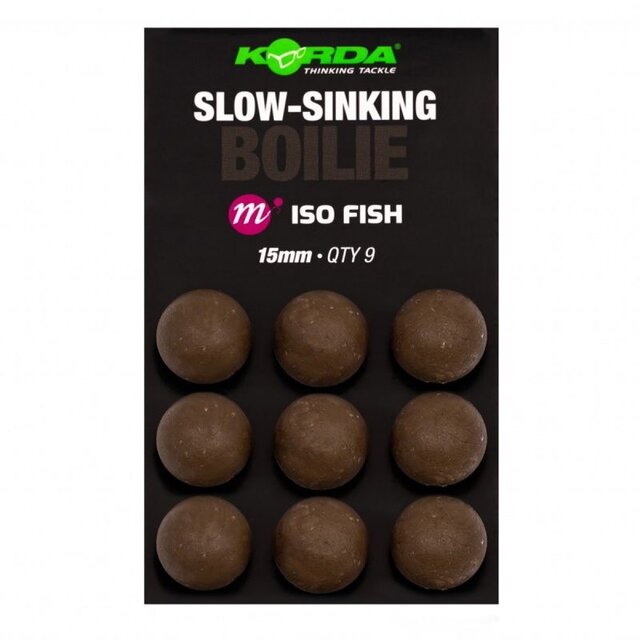 Boilie de hundimiento lento Korda ISO Fish de 15 mm