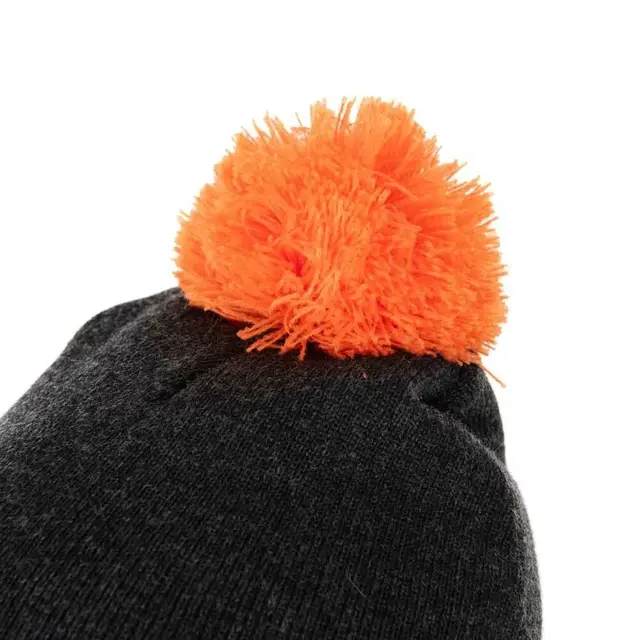 Bonnet à pompon Fox Collection Noir/Orange