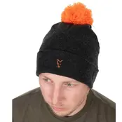 Bonnet à pompon Fox Collection Noir/Orange