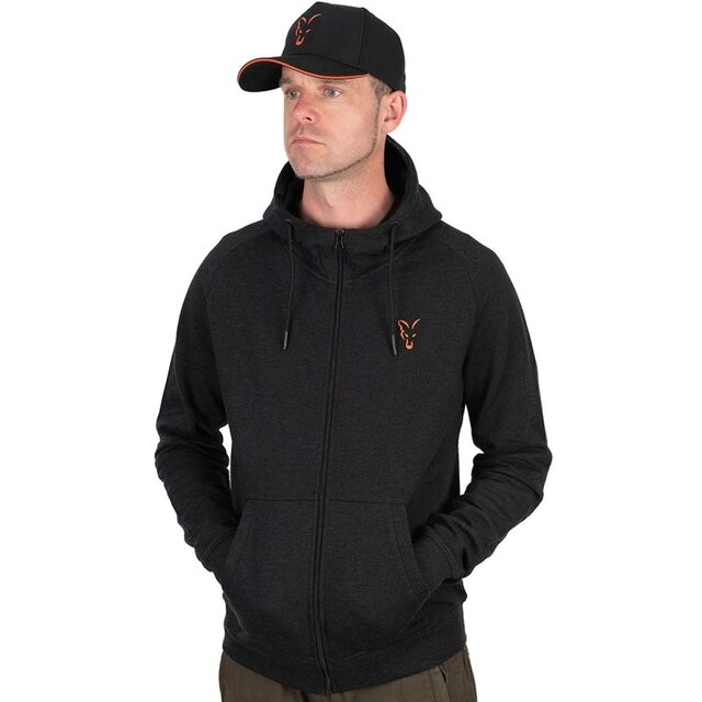 Fox Collection Lightweight Hoody Black & Orange