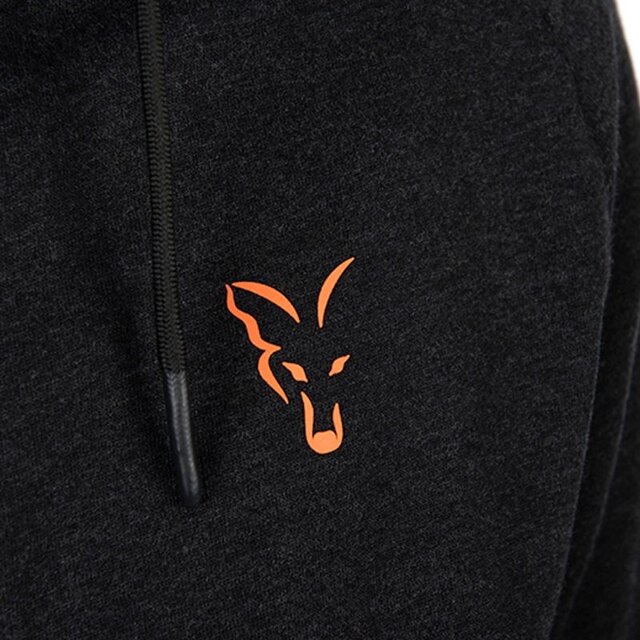 Sudadera ligera con capucha Fox Collection en negro y naranja