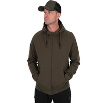 Felpa leggera con cappuccio Fox Collection verde e nera