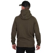 Felpa leggera con cappuccio Fox Collection verde e nera