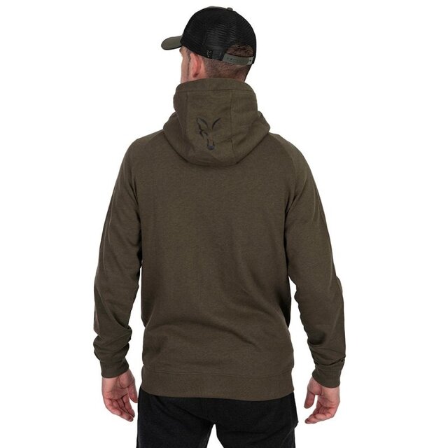 Sweat à capuche léger Fox Collection vert et noir