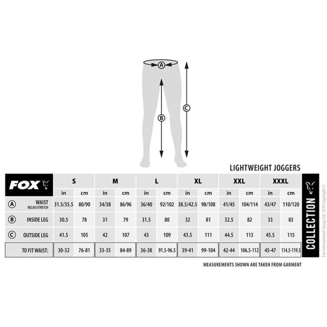 Fox Collection Leichte Jogginghose, Schwarz & Orange