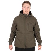 Fox Collection Sherpa-Jacke Grün & Schwarz