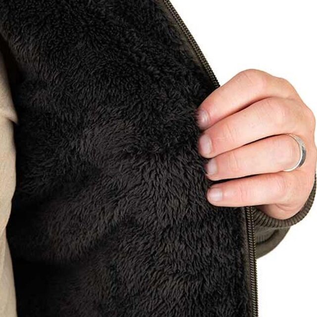 Chaqueta Sherpa Fox Collection Verde y Negra