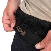 Pantalon de jogging en sherpa Fox Collection noir/orange