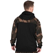 Sudadera ligera con capucha y cremallera dividida Fox en negro y camuflaje