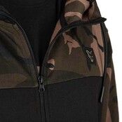 Fox Leichtgewichtiger Kapuzenpullover mit geteiltem Reißverschluss, schwarz/camofarben