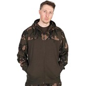 Sudadera ligera con capucha y cremallera dividida Fox color caqui/camuflaje