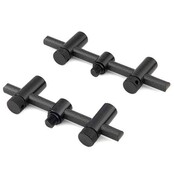 Barras de pesca Fox Black Label Carbon ajustables para 2 cañas