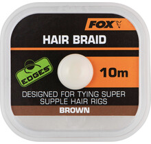 Trenzas para el cabello FOX Edges color marrón, 10 unidades