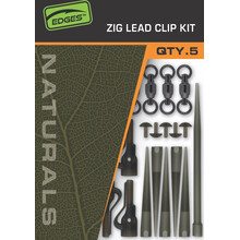 Kit di clip per piombo a zig-zag FOX Edges Naturals (5 pezzi)